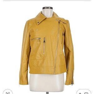 Elizabeth and James Yellow Leather Jacket